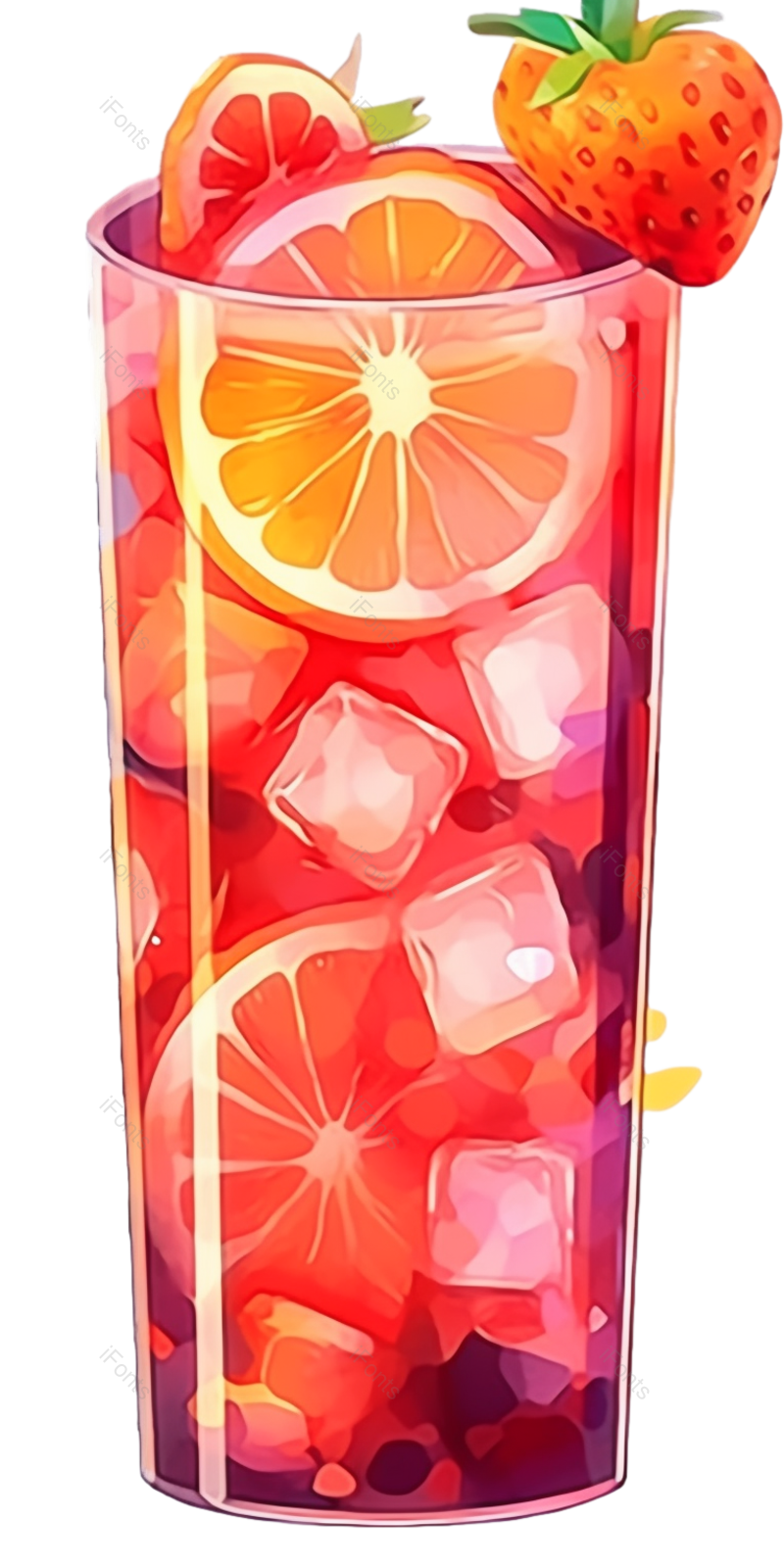 清新图片,夏天元素,插画PNG,水果免抠素材